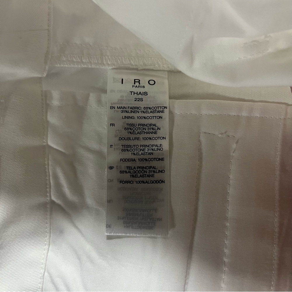 NWT IRO Thais Women's White Cargo trousers Pants - Picture 12 of 12